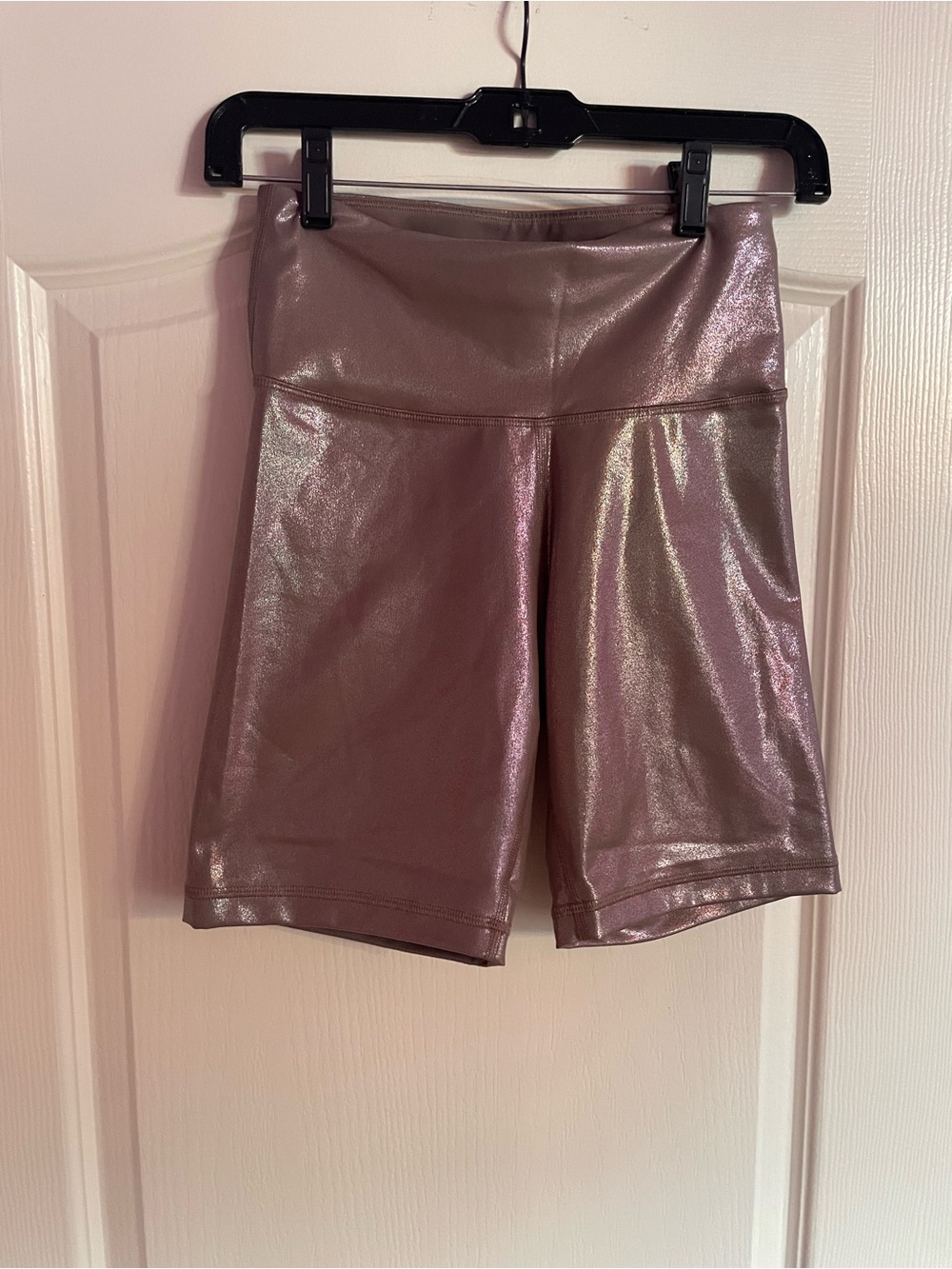TNA Shimmery Rose Gold Bike Shorts